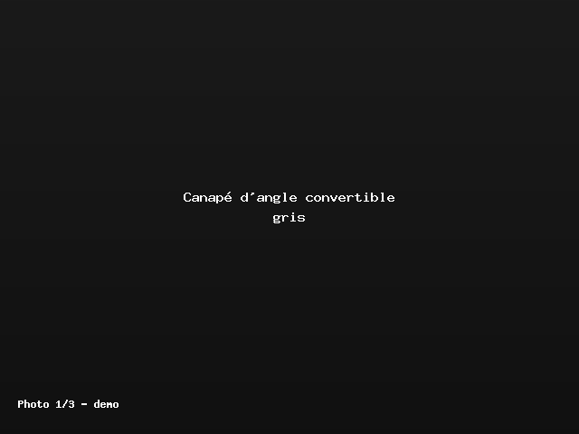 Canapé d'angle convertible gris